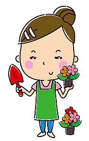 花苗と女性